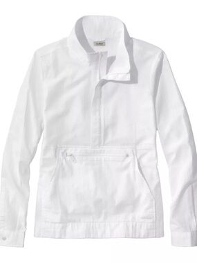L.L. Bean Women's Vacationland Seersucker Anorak size large in white